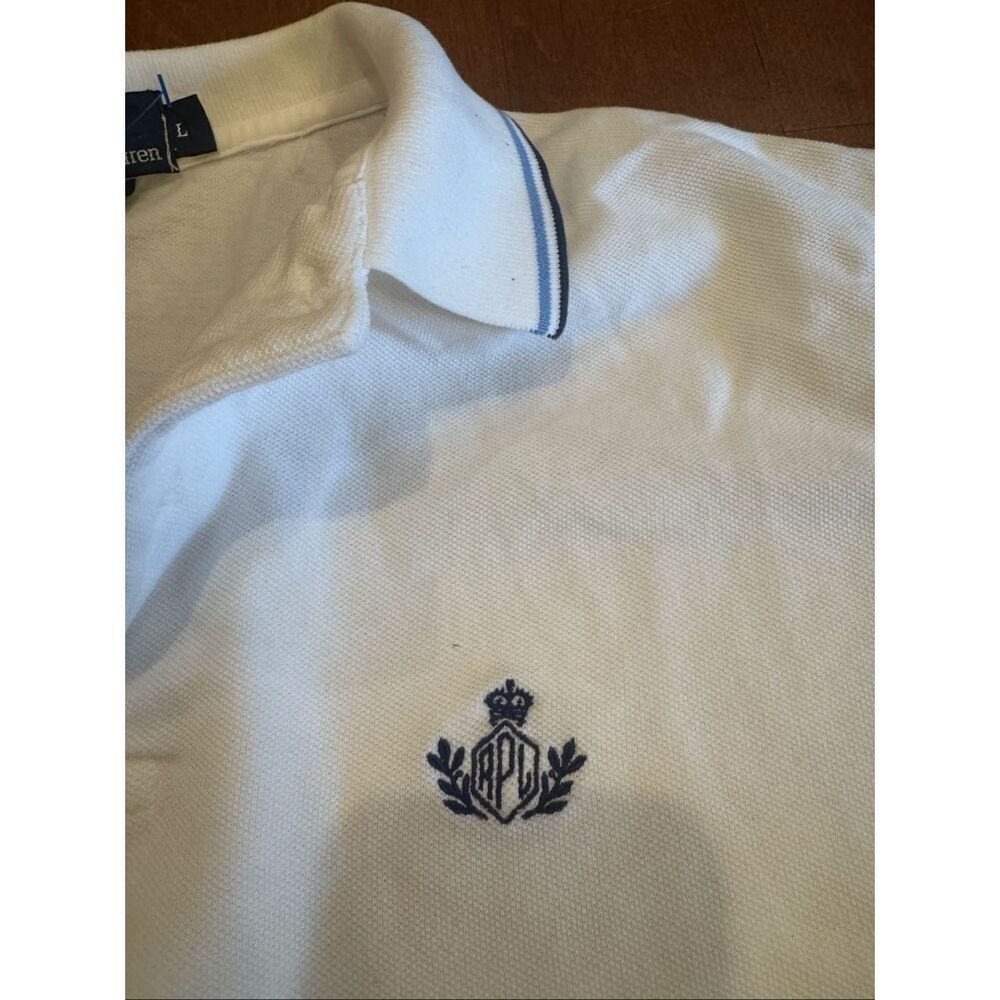 Polo by Ralph Lauren Men’s White Crest Logo Polo Shirt Size L Short Sleeve Cotto - Picture 2 of 6